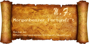 Morgenbeszer Fortunát névjegykártya